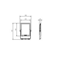 Dimension Drawing (without table) - BVP158 LED157/WW_NW_CW PSU  135W AWB GM