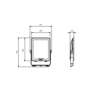 Dimension Drawing (without table) - BVP158 LED52/WW_NW_CW PSU 45W AWB GM