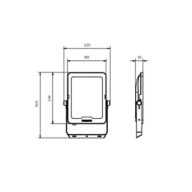 Dimension Drawing (without table) - BVP158 LED105/WW_NW_CW PSU 90W AWB GM