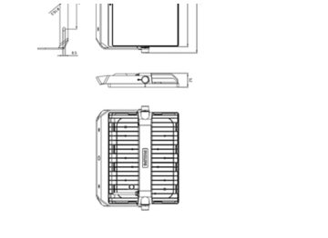 Dimension Drawing (without table) - BVP186 LED320/CW 200W WB CE