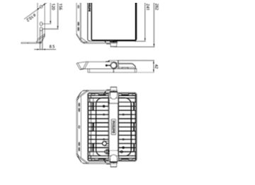 Dimension Drawing (without table) - BVP182 LED80/CW 50W WB CE