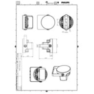 Dimension Drawing (without table) - BVP372 16LED RGBNW 220V 45 DMX 40W HP