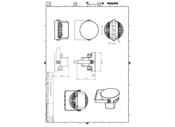 Dimension Drawing (without table) - BVP372 18LED 30K 220V 45 DMX 50W HP