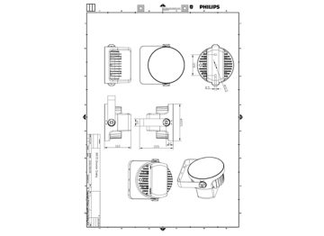 Dimension Drawing (without table) - BVP373 36LED RGBNW 220V 30 DMX 100W HP