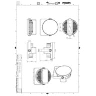 Dimension Drawing (without table) - BVP374 48LED 30K 220V 45 DMX 120W HP