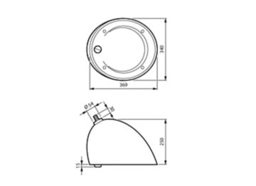  CitySwan LED gen3 - LED module 4000 lm - 830 warm white - Safety class II - Distribution wet road (DK) - Flat glass - Opal - Cable 10 m without plug