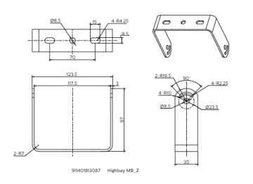 Dimension Drawing (without table) - Highbay MB_Z