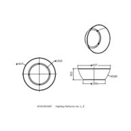 Dimension Drawing (without table) - Highbay Reflector AL-L_Z