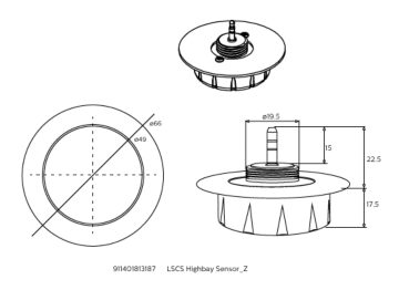 Dimension Drawing (without table) - LSCS Highbay Sensor_Z