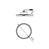 Dimension Drawing (without table) - BY100P LED100S/840 PSU WB