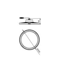 Dimension Drawing (without table) - BY102P LED260S/840 PSU WB