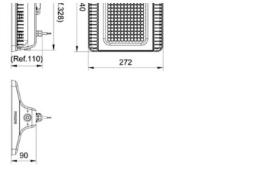 Dimension Drawing (without table) - BY570P LED200/CW PSD NB SP