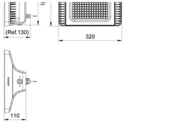 Dimension Drawing (without table) - BY570P LED250/CW PSD NB SP