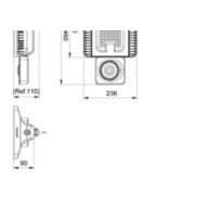 Dimension Drawing (without table) - BY570X LED100/NW SIA HRO SP