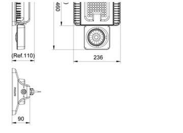 Dimension Drawing (without table) - BY570X LED150/NW SIA NB SP