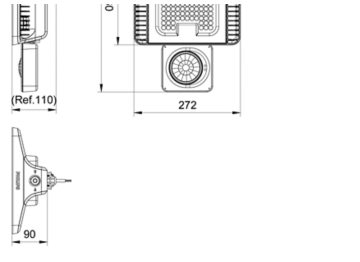 Dimension Drawing (without table) - BY570X LED200/NW SIA NB SP