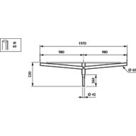 Dimension Drawing (without table) - JRP311 MBP-T 1000 60 RAL