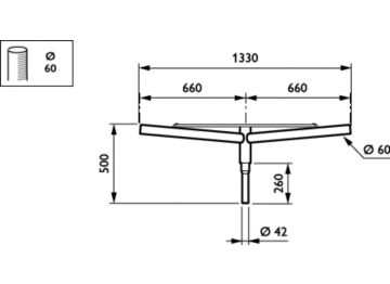   - 600 mm - 60 mm - 5° - RAL color - 