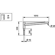 Dimension Drawing (without table) - JRP311 MBP-S 1000 60 RAL