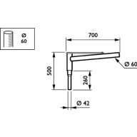 Dimension Drawing (without table) - JRP311 MBP-S 600 60 RAL