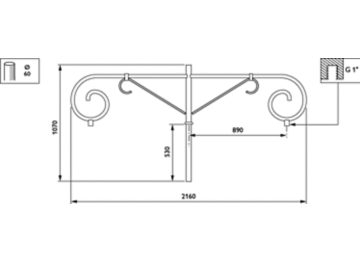   - 900 mm - 60 mm - 0° - RAL color - 