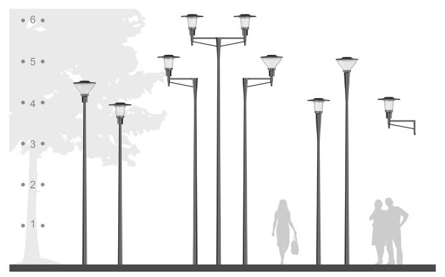 CityCharm poles and brackets