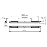 Dimension Drawing (without table) - WT120C G2 LED40S/865 PSU L1200