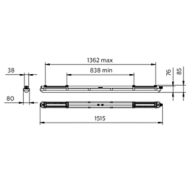 Dimension Drawing (without table) - WT120C G2 LED60S/840 PSU L1500