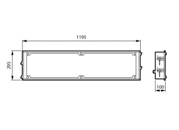 Dimension Drawing (without table) - CR350B LED40S/840 PSD W30L120