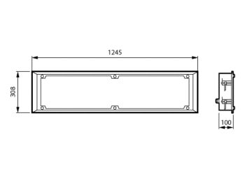 Dimension Drawing (without table) - CR352B LED40S/940 PSD W31L125