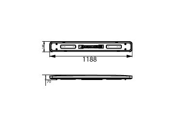 Dimension Drawing (without table) - Apex L LED 45W 5700K