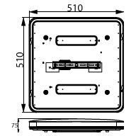 Dimension Drawing (without table) - Apex SQ LED 55W 5700K