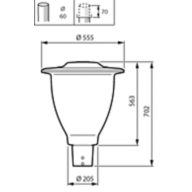 Dimension Drawing (without table) - BDS492 LED70/730 II DM-PCN GRB GR 60 C6