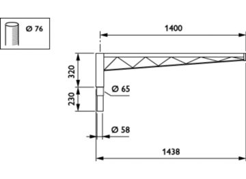 Dimension Drawing (without table) - JRP531 MBP-S 1400 76 RAL