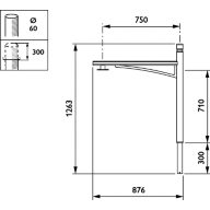 Dimension Drawing (without table) - JGB794 MBP-S 750 60 BK