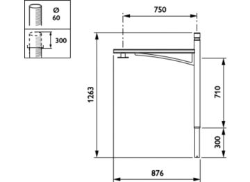 Dimension Drawing (without table) - JGB794 MBP-S 750 60 BK