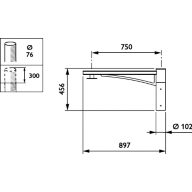 Dimension Drawing (without table) - JGB794 MBP-S 750 76 BK