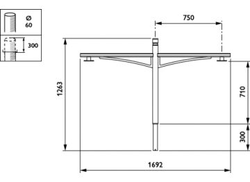 Dimension Drawing (without table) - JGB794 MBP-T 750 60 BK