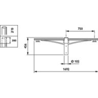 Dimension Drawing (without table) - JGB794 MBP-T 750 76 BK
