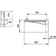 Dimension Drawing (without table) - JGB795 MBP-S 750 76 BK