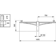 Dimension Drawing (without table) - JGB795 MBP-T 750 76 BK