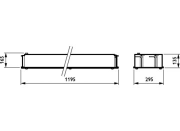 Dimension Drawing (without table) - CR250B LED55S/840 PSD W30L120 IP65
