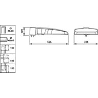 Dimension Drawing (without table) - BGP307 LED45-4S/740 II DM11 CLO 48/60S