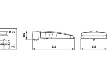 Dimension Drawing (without table) - BGP307 LED54-4S/740 I DM50 48/60S