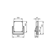 Dimension Drawing (without table) - BVP655 LED300-4S/740 PSU DW10 ALU