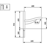 Dimension Drawing (without table) - JSB435 MBP-S 600 60 RAL