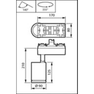 Dimension Drawing (without table) - ST770S 27S/840 DIA-VLC VWB FG WH