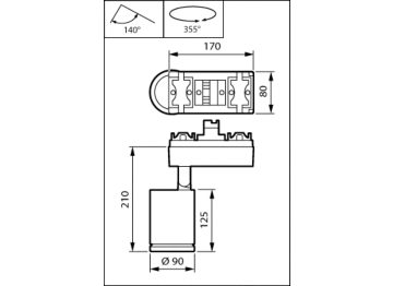 Dimension Drawing (without table) - ST770S 17S/830 PSU MB FG WH