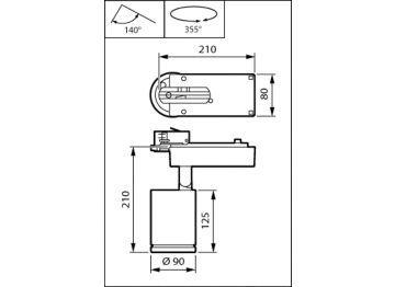 Dimension Drawing (without table) - ST770T 27S/FMT PSU HMB FG BK