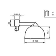 Dimension Drawing (without table) - BPS559 LED15/727II GL-DM31 CLOSRTBC4K60P